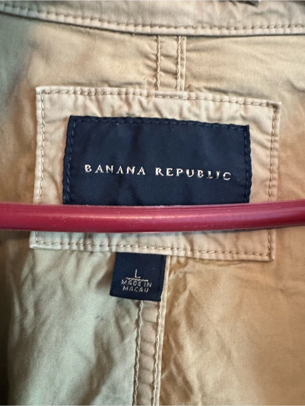 Vintage 2006 Banana Republic Safari Field Jacket Men’s L Khaki/Tan Cotton.